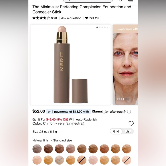 Merit The Minimalist Perfecting Complexion Stick - Picture 4 of 5